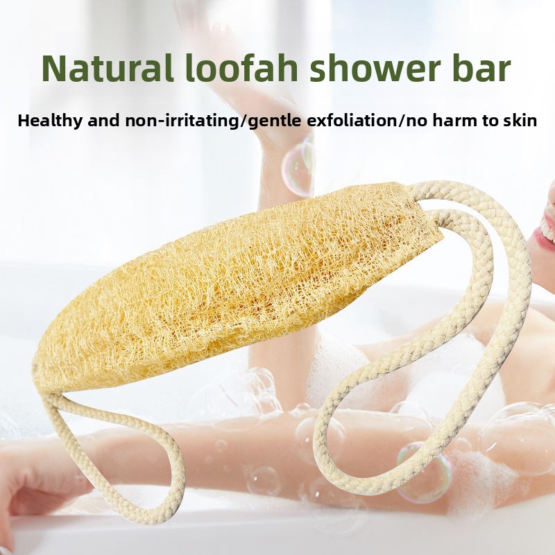Body Loofah Natural - Loofah bath scrubbing tool, natural back