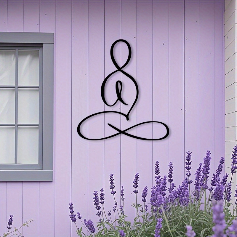 Spa Wellness Yoga - 1pc Metal Wall Art for Wellness
