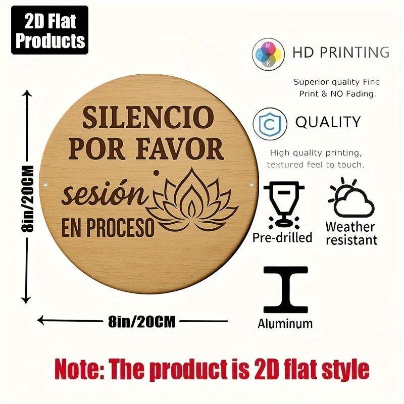 2D Metal Sign Silencio Por Fav - Spa Wellness Yoga recensione e prezzo